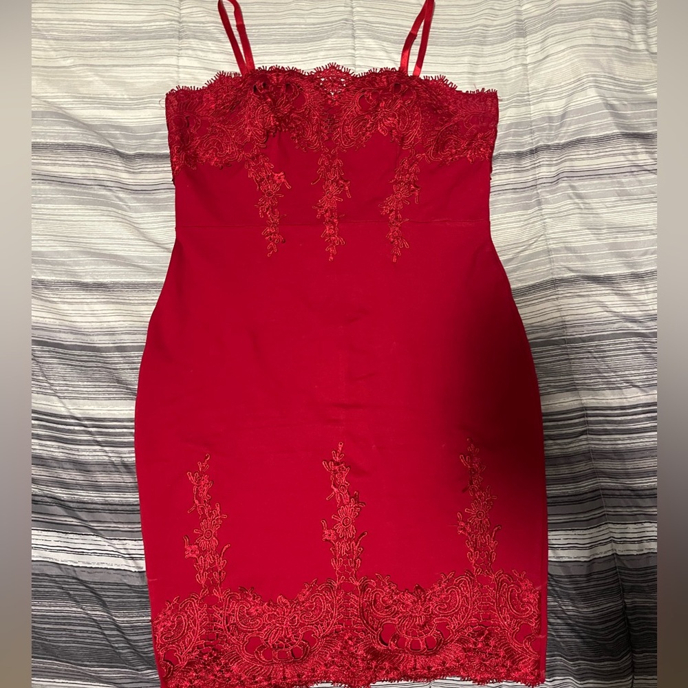 Red Lace Bodycon